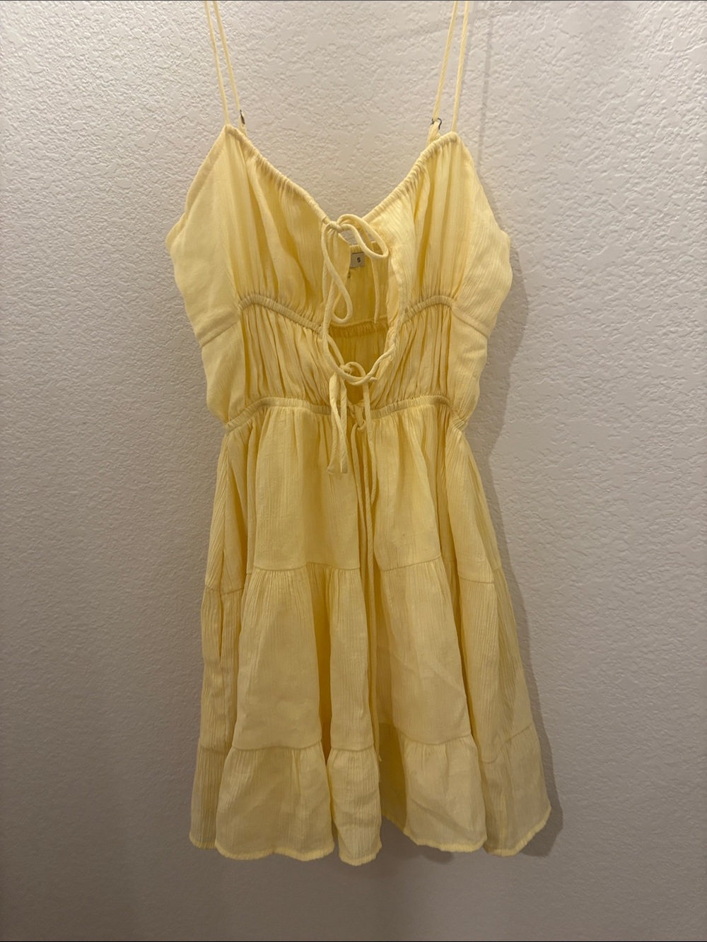 Ghanda Pale Yellow Smocked Bodice Sundress